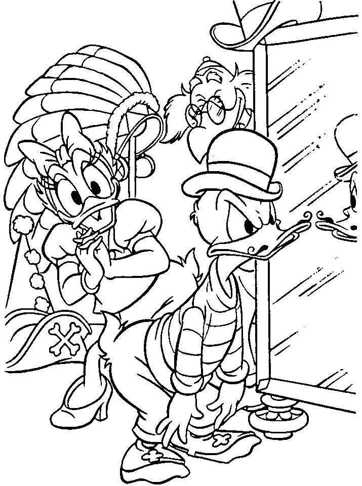 Dibujos del Pato Donald y Daisy para colorear | Dibujos para Niños