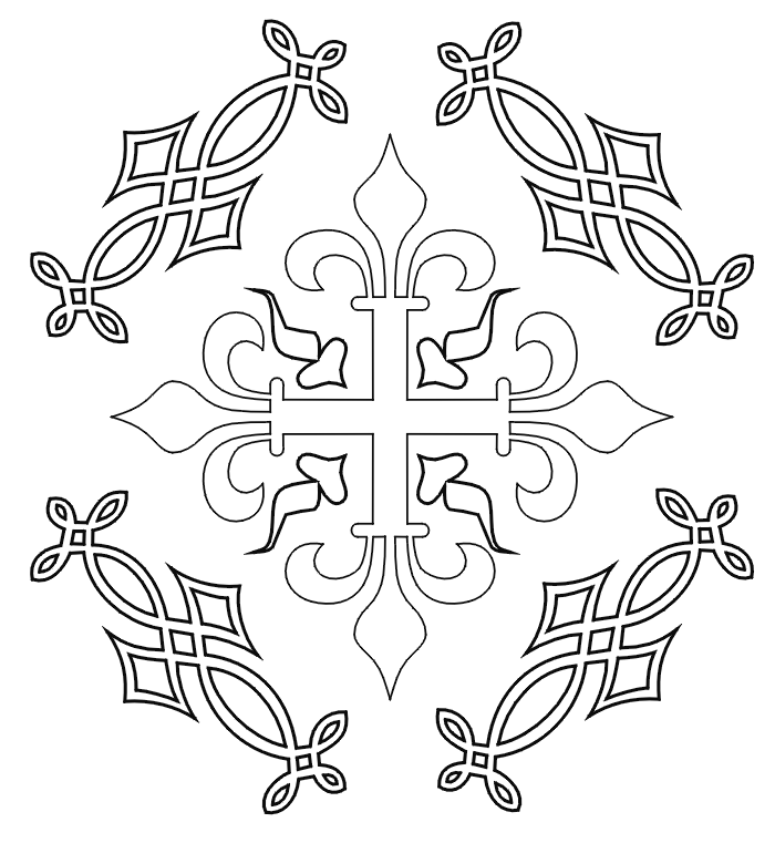 Medieval pattern coloring page. | CELTIC