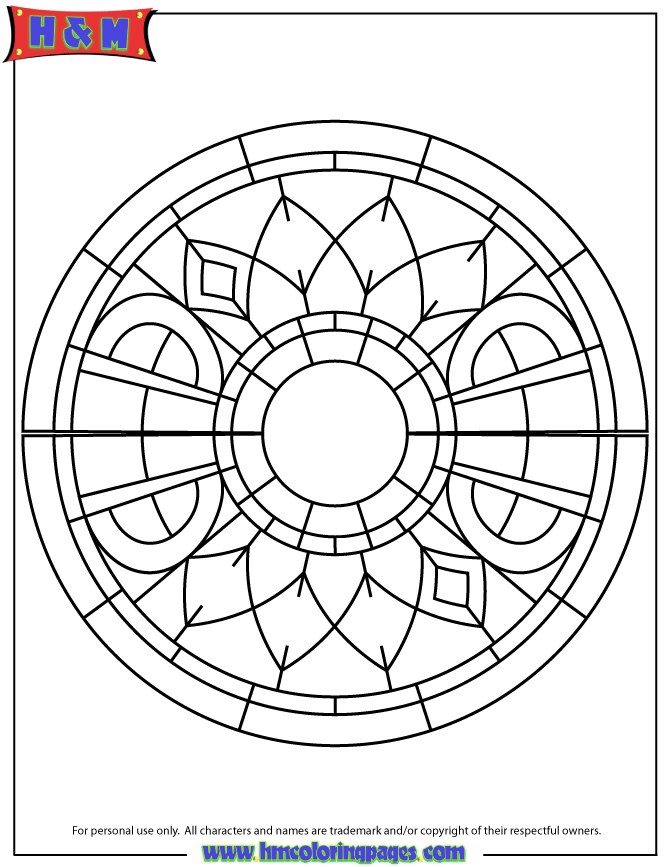 Geometrical Drawing Mandala Coloring Page | HM Coloring Pages