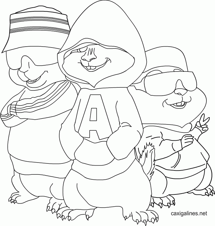 Alvin And The Chipmunk Coloring Pages - Free Printable Coloring 