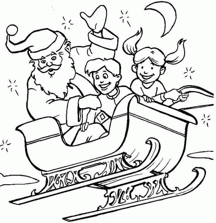 Printable Free Christmas Santa Claus Coloring Sheets For Little Kids #