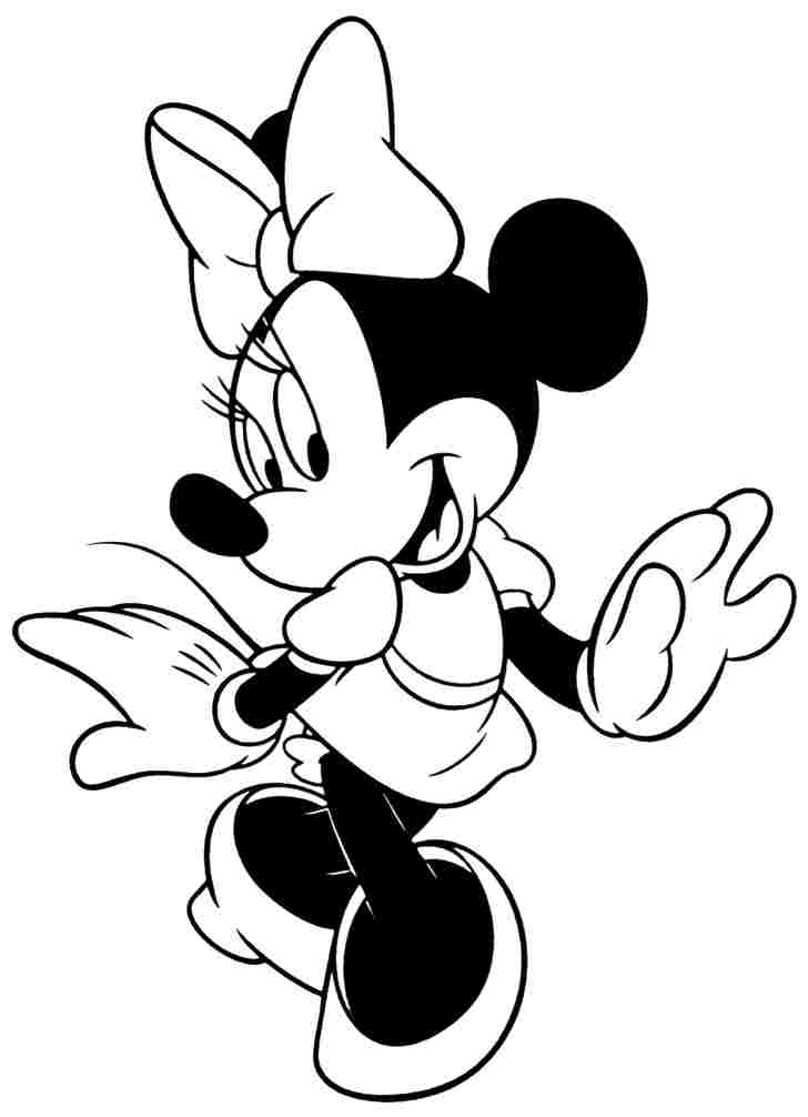 Free Printable Colouring Pages Cartoon Disney Minnie Mouse For 