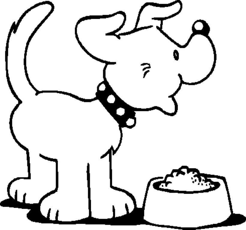 Online Dog Coloring Pages : Cute Dog Coloring Pages for Kids 