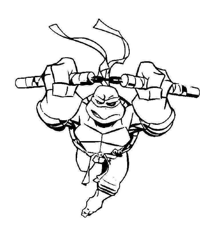 Michelangelo Actions Coloring pages - Ninja Coloring Pages : iKids 