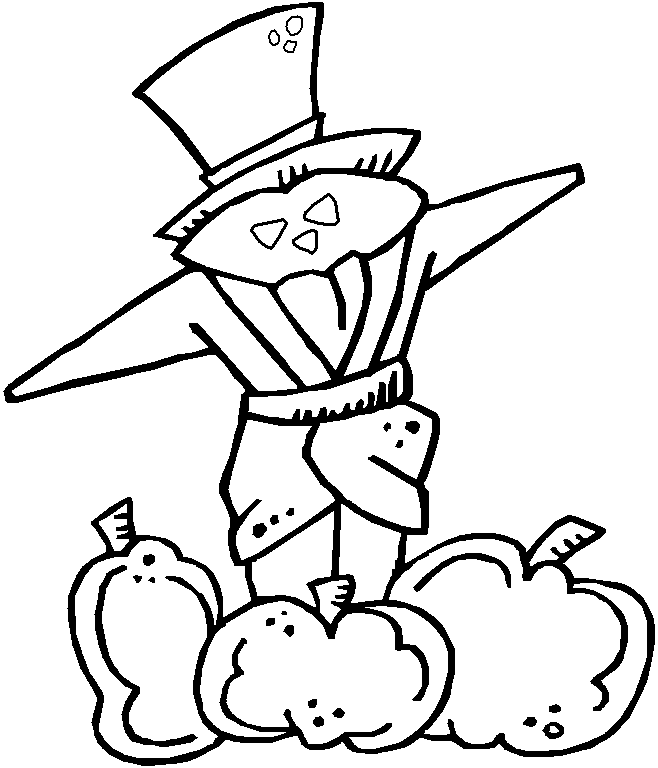 Scarecrow Coloring Pages and Book | UniqueColoringPages