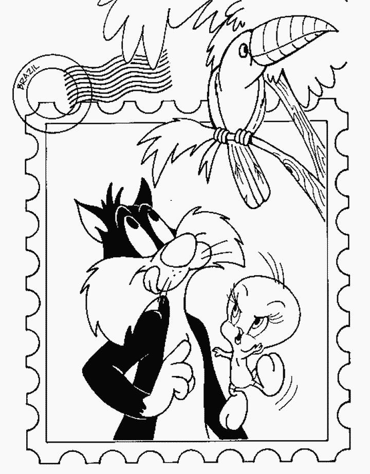 Tweety Bird And Sylvester Be Trophy Coloring Pages - Tweety Bird 