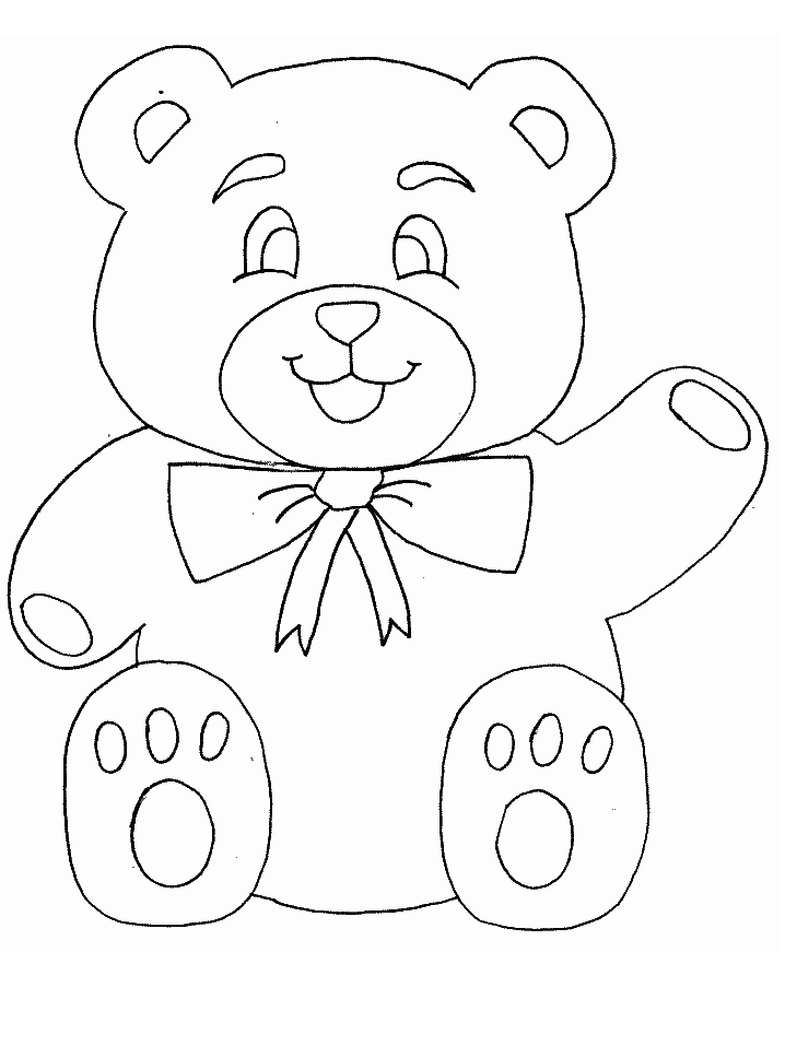 happy bear face Colouring Pages (page 3)