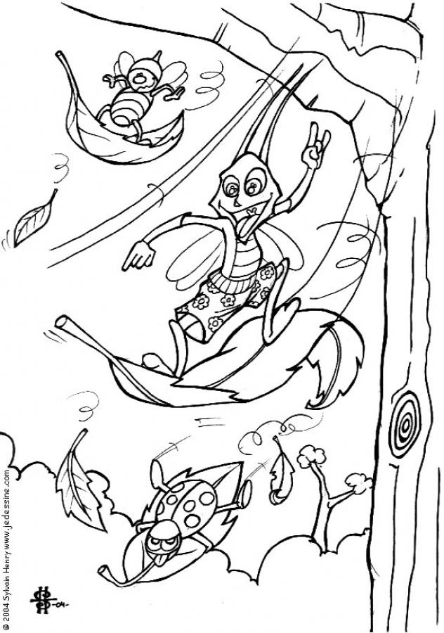 Autumn Lights Picture: Autumn Leaves Coloring Pages