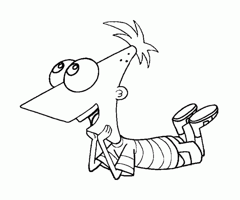 9 Phineas Flynn Coloring Page