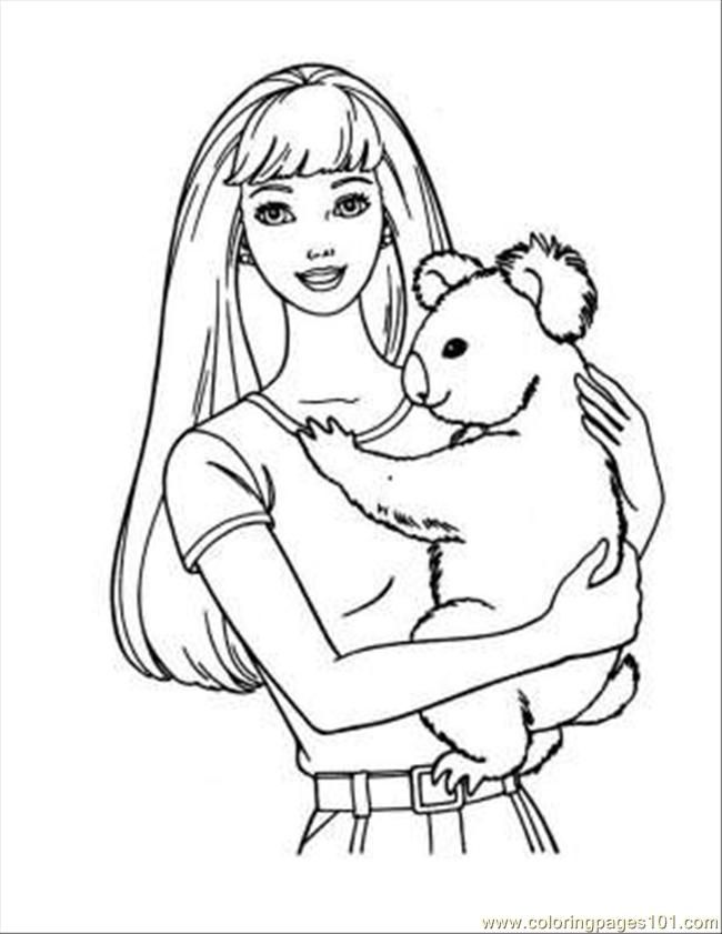 Coloring Pages Barbie Coloring Pages 15 (Cartoons > Barbie) - free 