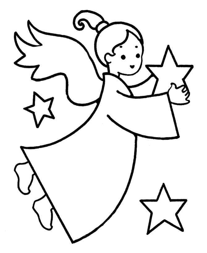 Little Angel Coloring Pages For Preschool Free Printable Coloring 