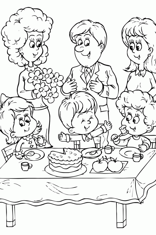 Birthday Party Coloring Pages | download free printable coloring pages