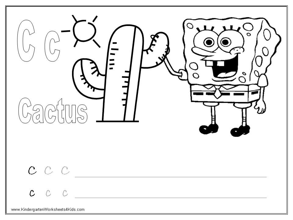 Spongebob Alphabet Coloring Pages (A-H) — SpongeBob Coloring Pages