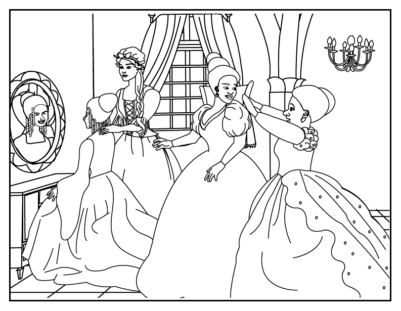 Kids Pages - Cinderella coloring page 2