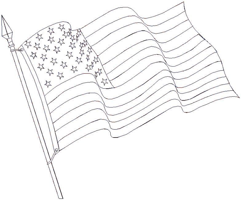 Memorial Day Flag Coloring Pages