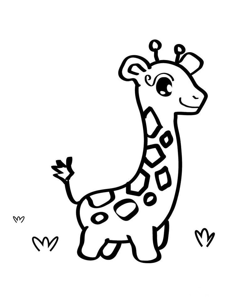 Cute Baby Giraffe Coloring Page | Stuff to do