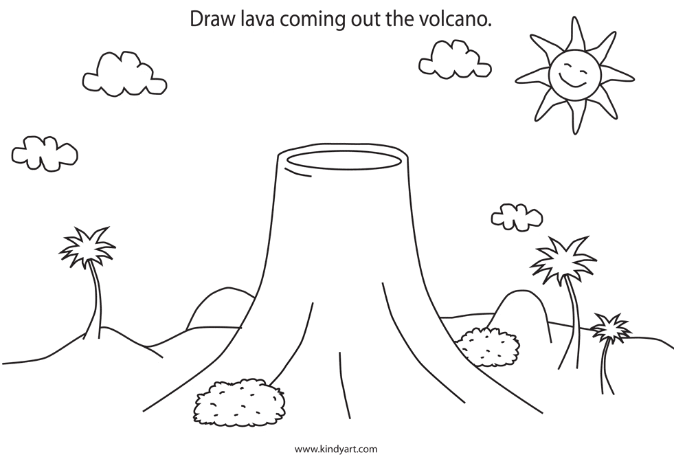 volcano gif Colouring Pages (page 2)