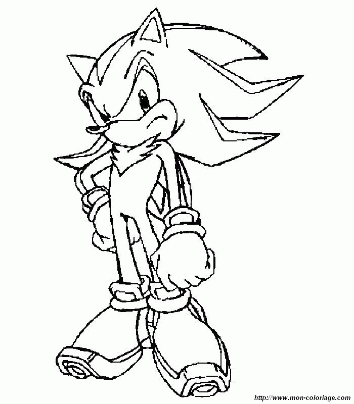 Sonic et shadow Colouring Pages