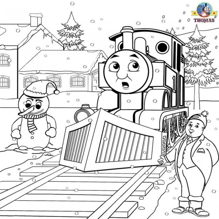 Thomas The Train Christmas Coloring Pages | 99coloring.com