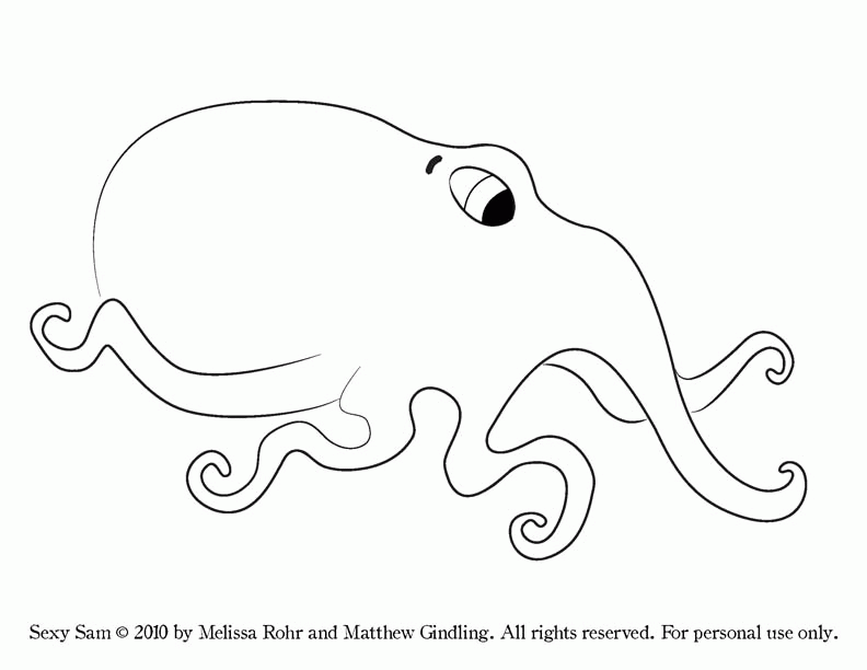 Printable Octopus Coloring Page Inky Octopus Coloring Nation