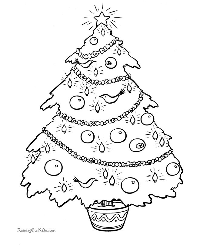 Christmas Coloring Pictures - A beautiful tree!