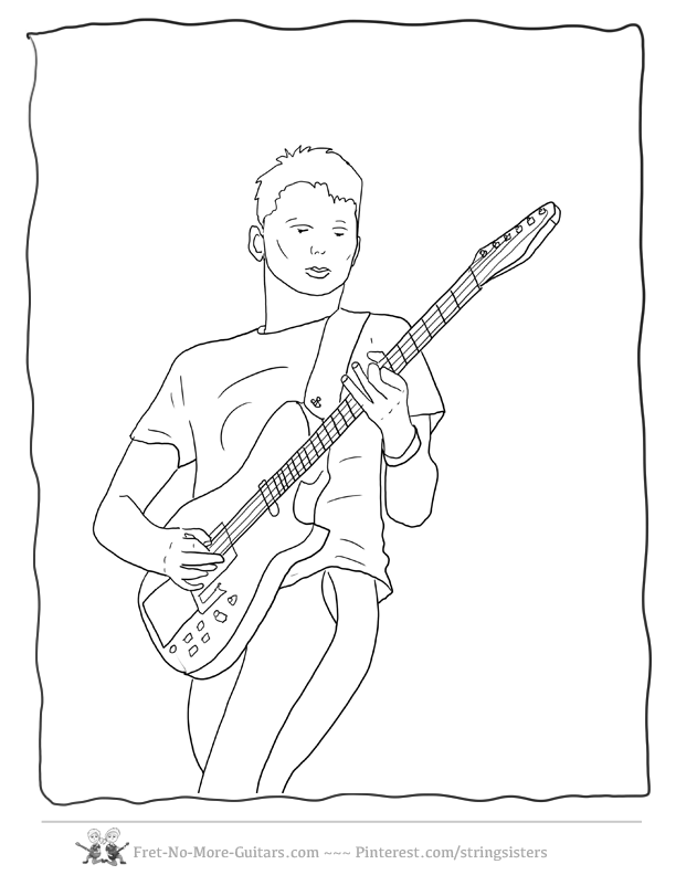 Guitar Player Coloring Pages,Our Music Collection of Guitar 