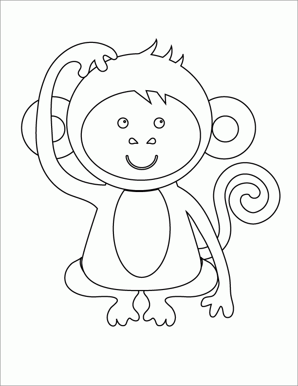 Monkey Pictures To Print | Animal Coloring pages | Printable 
