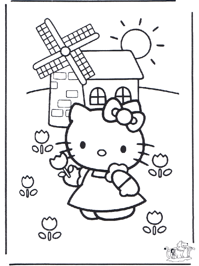 Hello Kitty Coloring Pages for Kids- Printable Coloring Book Pages 