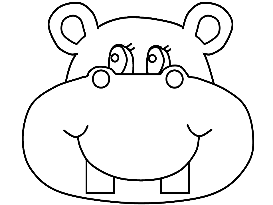 Hippo3 Animals Coloring Pages & Coloring Book