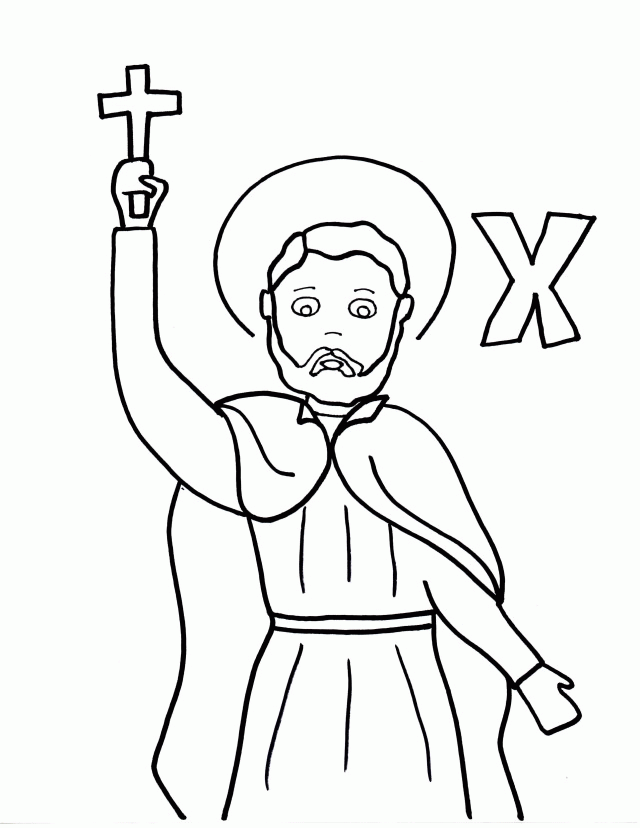 X Is For St Francis Xavier Saints To Color 293077 St Francis Of 