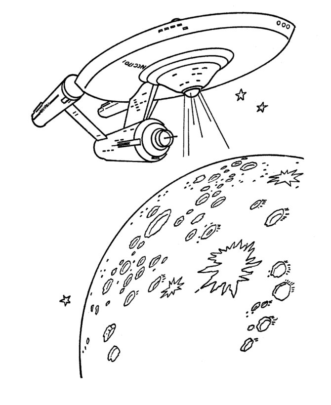 Star Trek Satelite On Space Coloring On Pages : New Coloring Pages