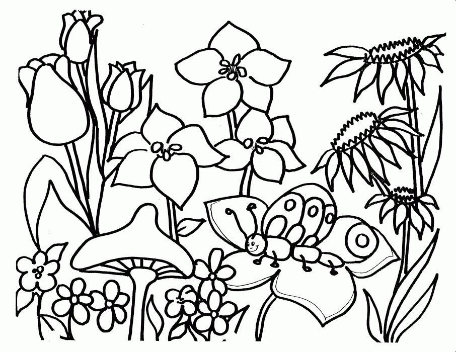 Coloring Pages Printables Flowers | Rsad Coloring Pages