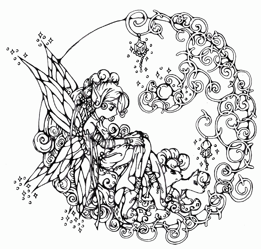 Fairy Princess Coloring Pages 216 | Free Printable Coloring Pages