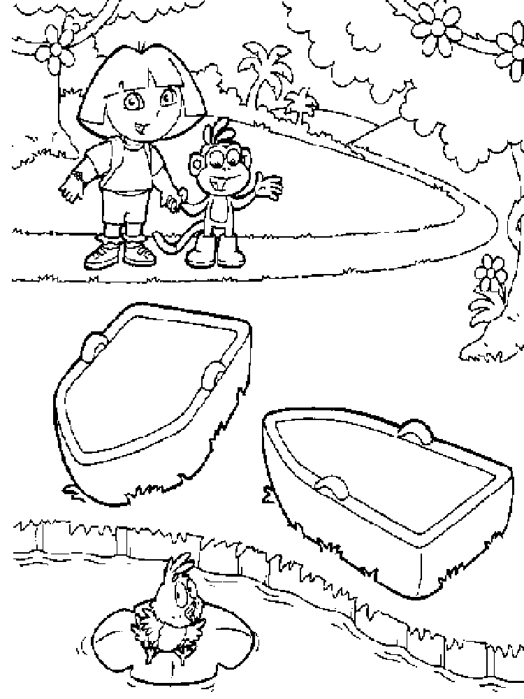 Dora coloring pages