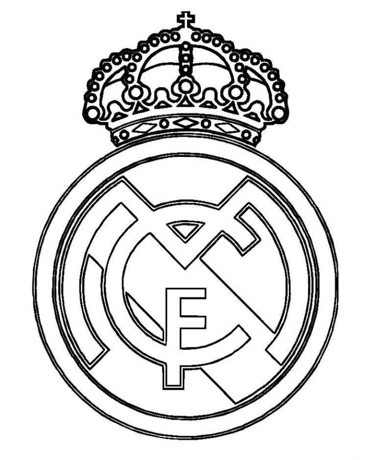Print Real Madrid Logo Soccer Coloring Pages or Download Real 