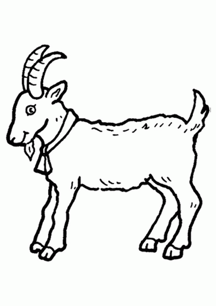 Cute Goat Coloring Sheets For Kids - deColoring