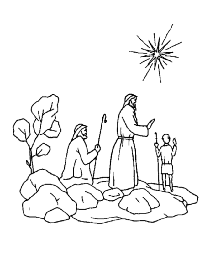 shepherds with baby jesus Colouring Pages (page 3)