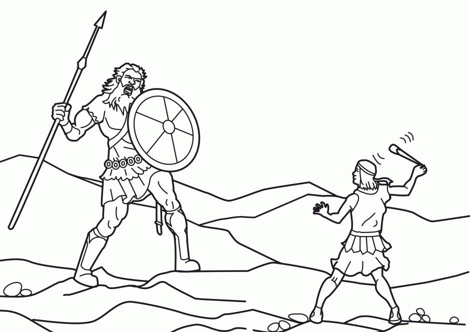 Coloring Pages Spectacular David And Goliath Coloring Pages 232034 