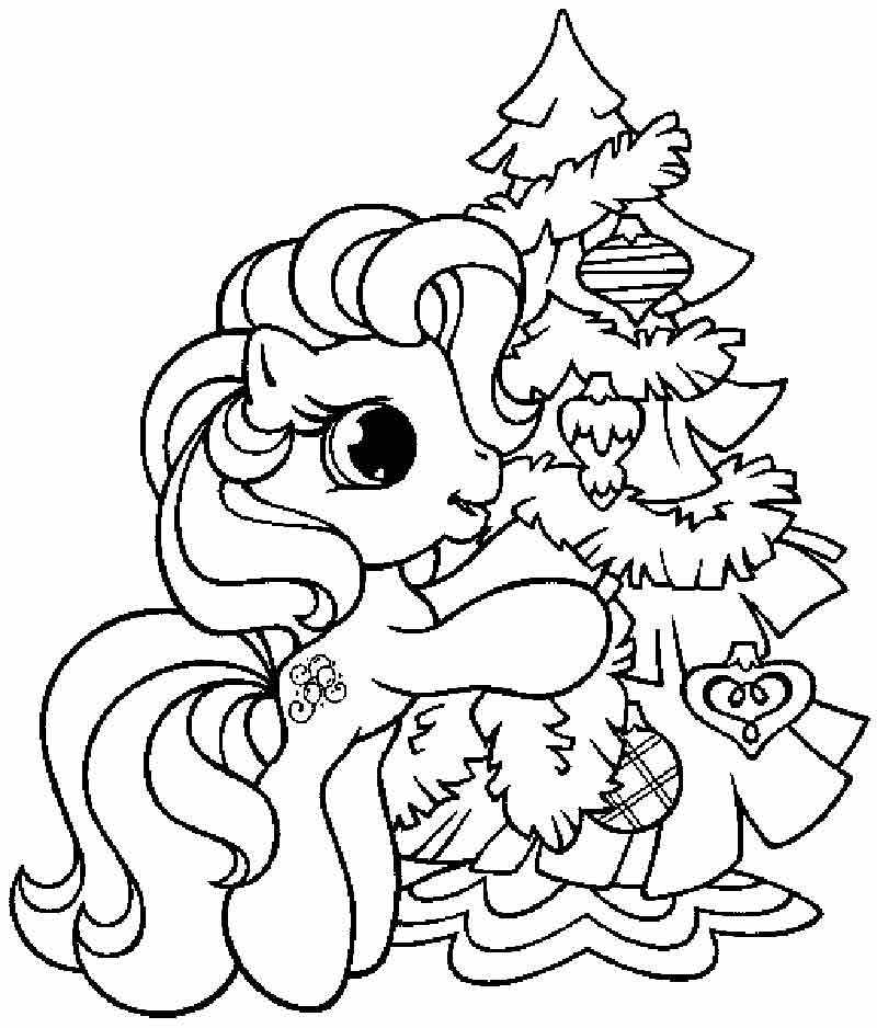 Pinkie Pie And Christmas Tree Coloring Pages - Disney Coloring 