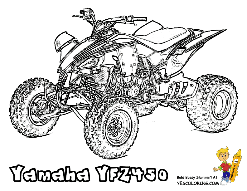 ATV Coloring | Free | ATV 4 Wheeler | ATV Printables | ATV Pictures