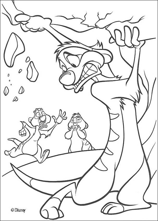 The Lion King coloring pages - Help Timon