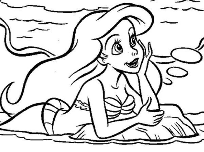 Little Mermaid Coloring Page - Free Coloring Pages For KidsFree 