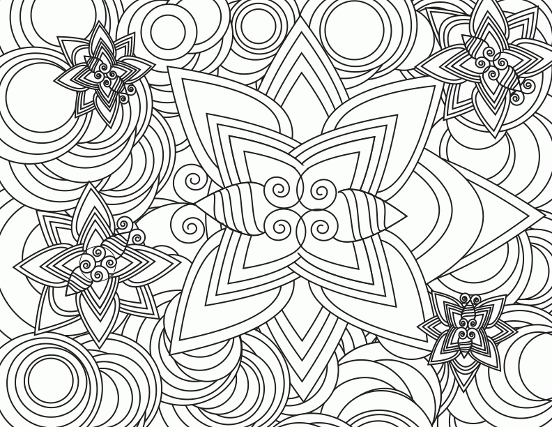 complicated coloring pages for adults : Printable Coloring Sheet 