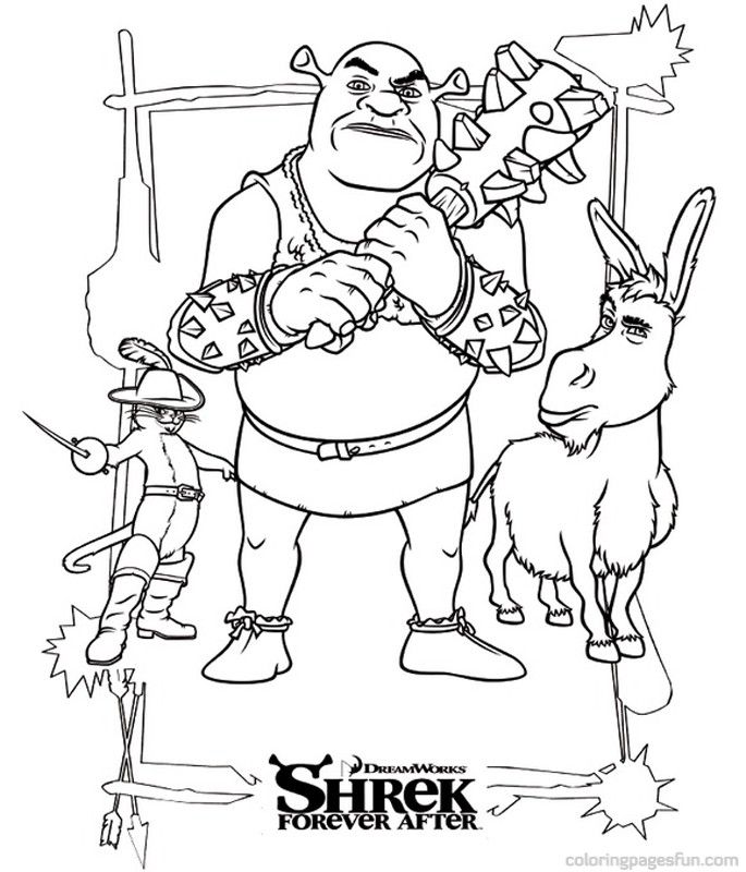 Shrek Printable Coloring Pages : Coloring Book Area Best Source 