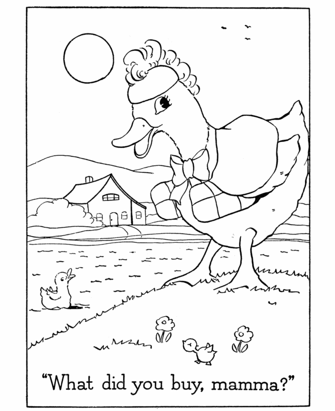 BlueBonkers: Free Printable Easter Ducks Coloring Page Sheets - 11