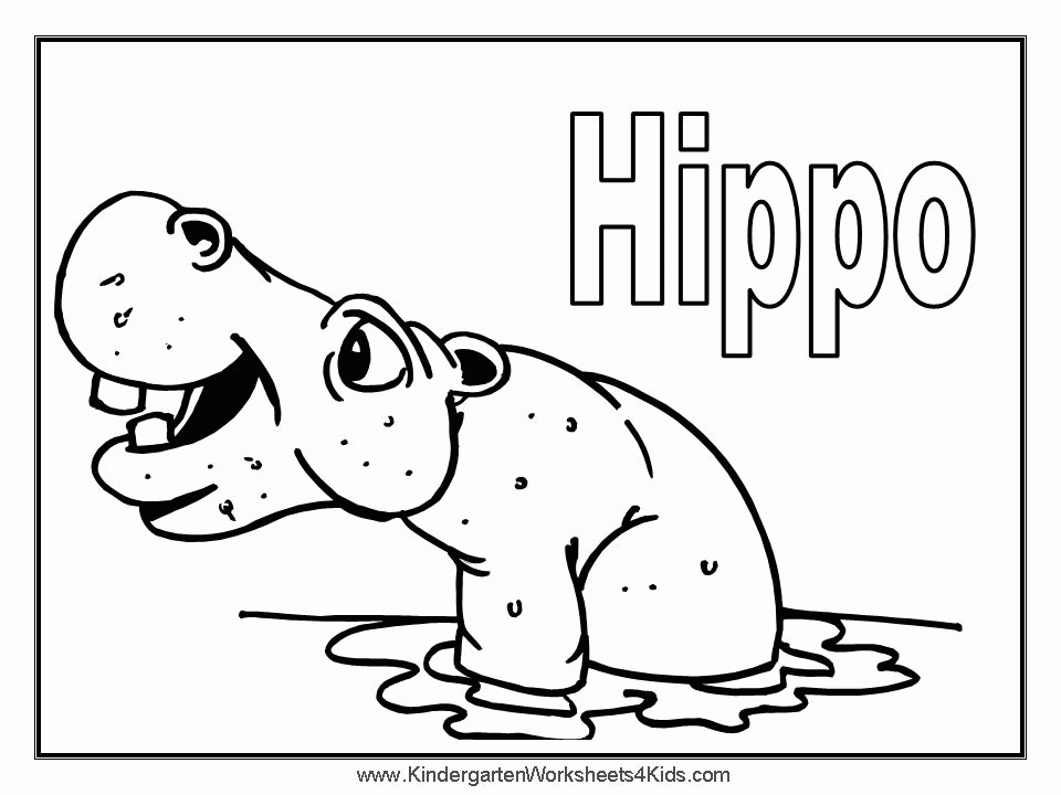 Hippo Coloring Pages 622 | Free Printable Coloring Pages