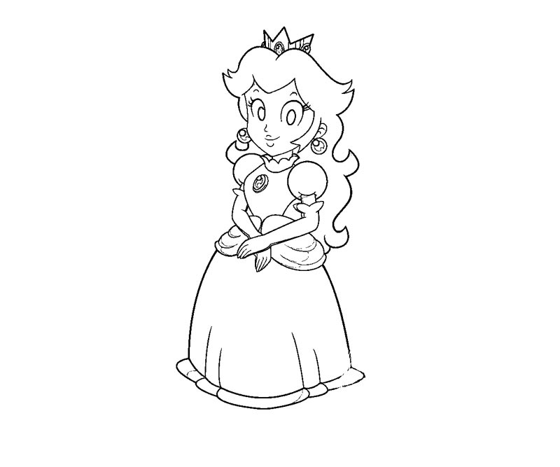 Princess Peach Coloring Pages Tattoo Page 2