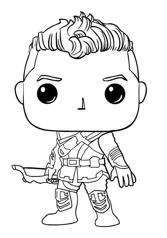 Hawkeye Funko Coloring Page - Free Printable Coloring Pages for Kids