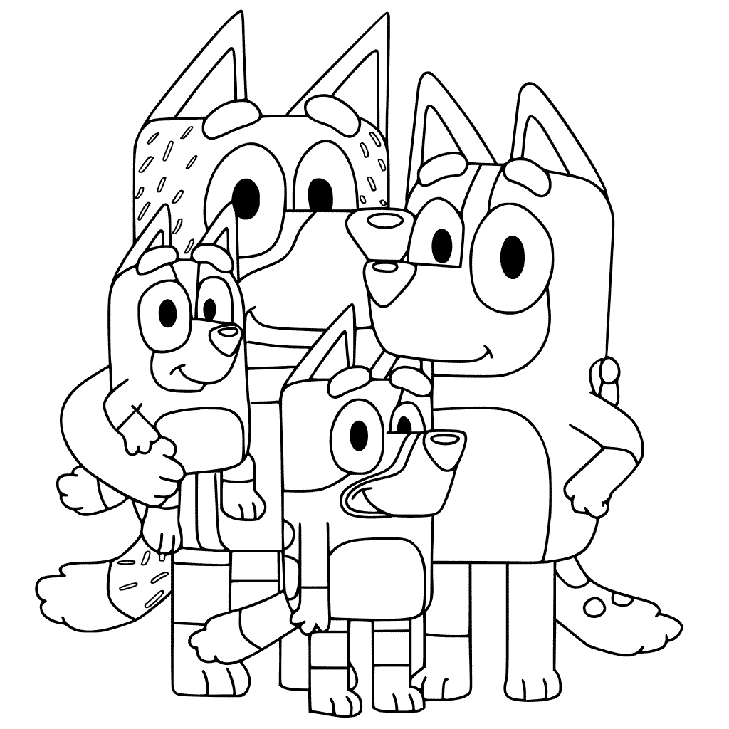 Bluey Coloring Pages - Best Coloring Pages For Kids | Cartoon coloring pages,  Birthday coloring pages, Family coloring pages