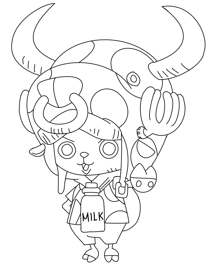 Chopper with Milk Bottle Coloring Page - Free Printable Coloring Pages for  Kids